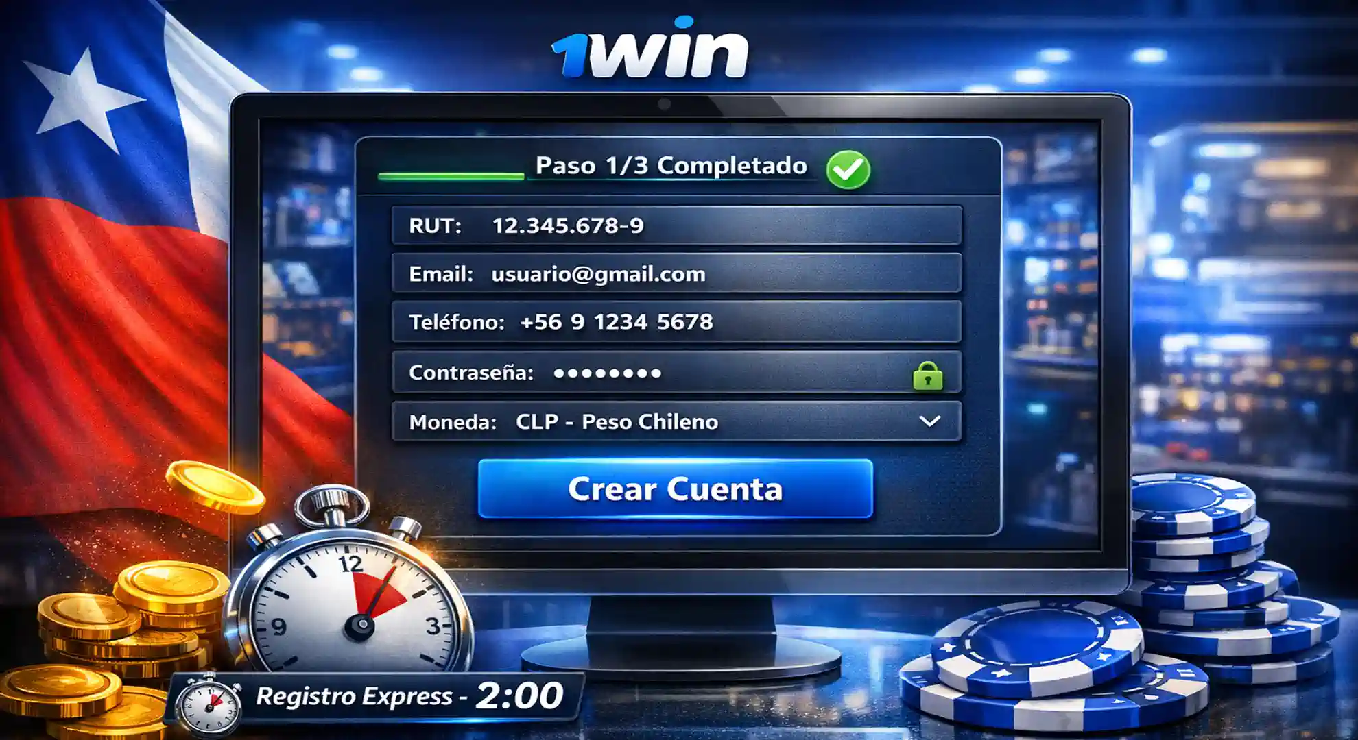 Registro en 1win Chile