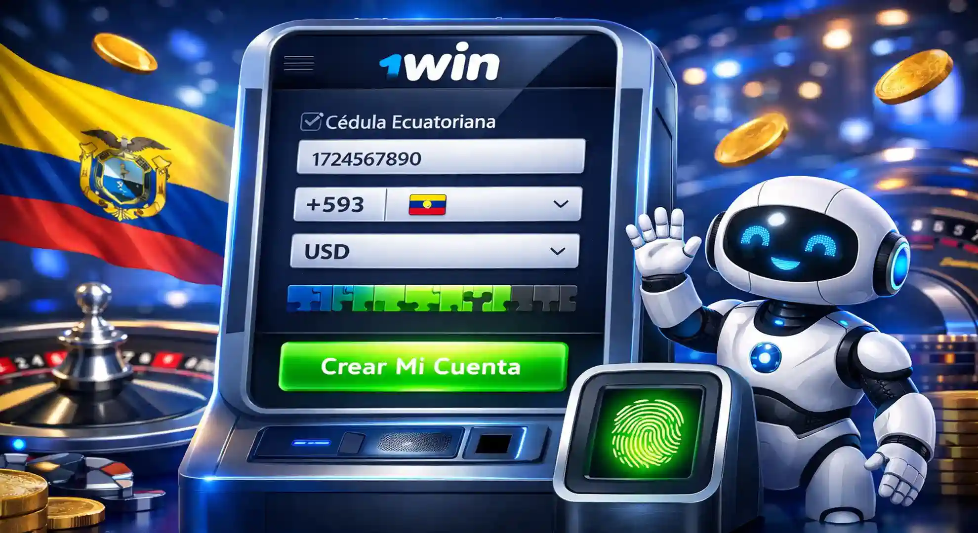 Crear Cuenta en 1win Ecuador
