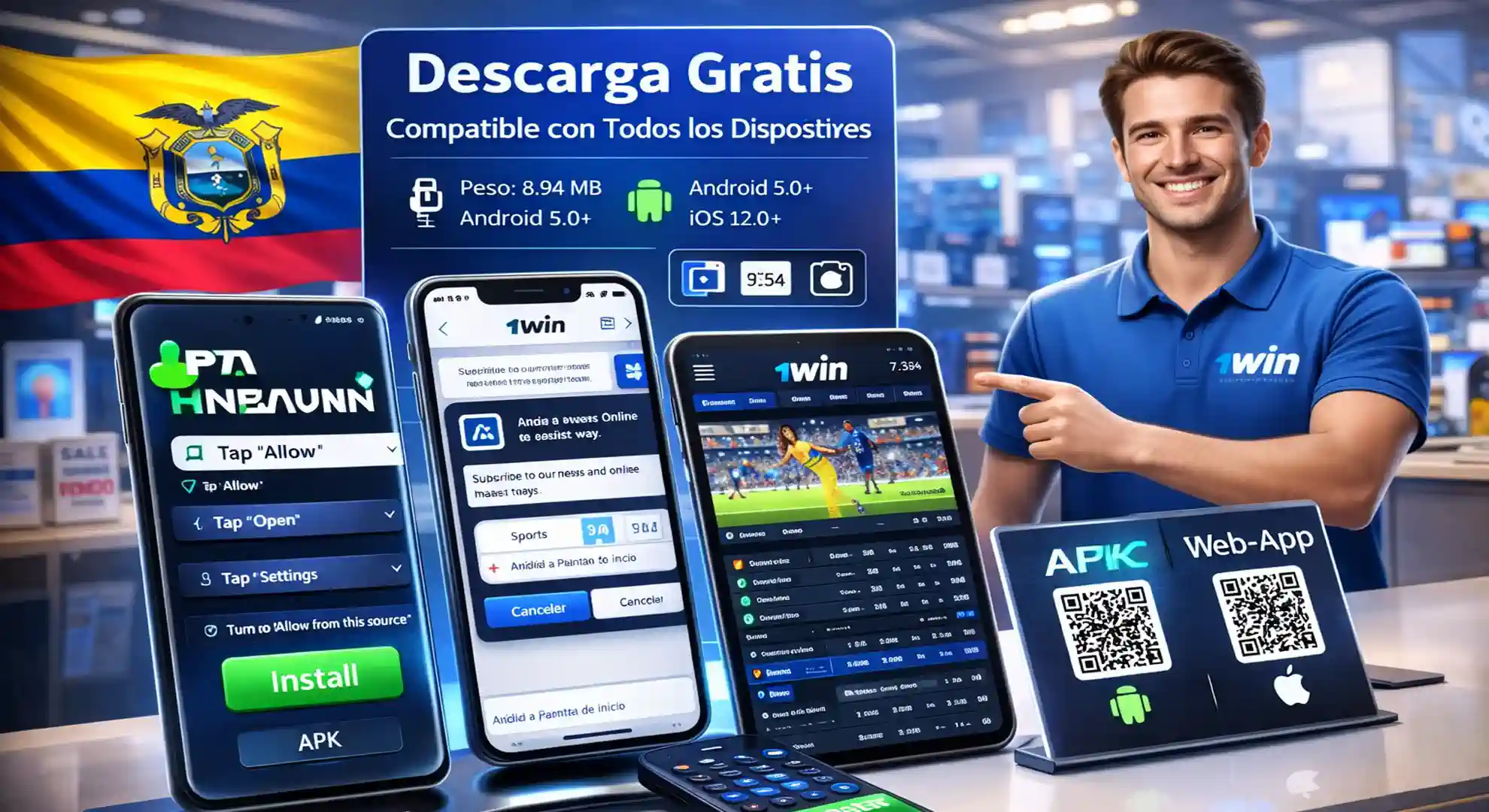 Descargar 1win para Dispositivos Móviles